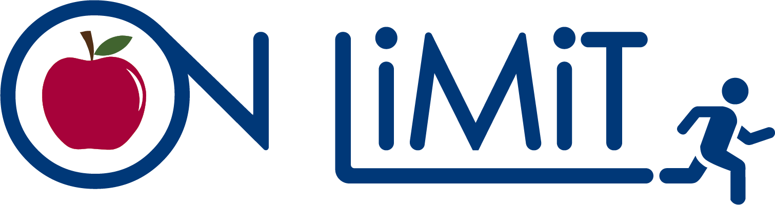 ON-LiMiT logo, with apple in the O and a person running under the LIMIT text.